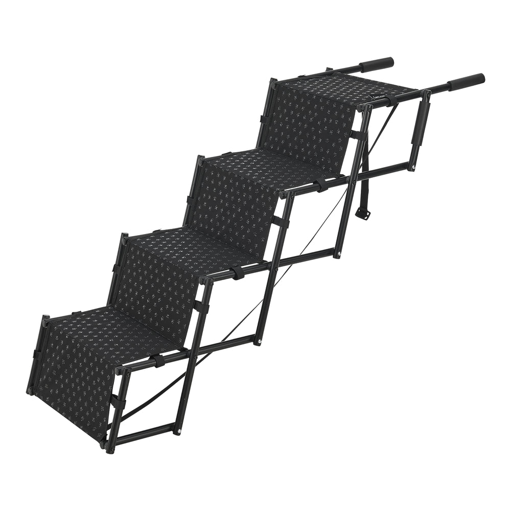 Hundetrappe Colchester 4 - trin op til 55 kg metal/polyester [en.casa] - premiumXL