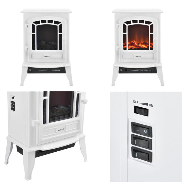[casa.pro]® Elektrisk pejs - Elkamin - Elektrisk Vægpejs - 39x24x56,5cm - i forskellige farver