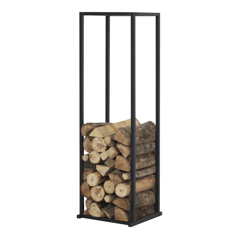 Brændestativ Tibro stål 35x35x120 cm sort [en.casa] - premiumXL