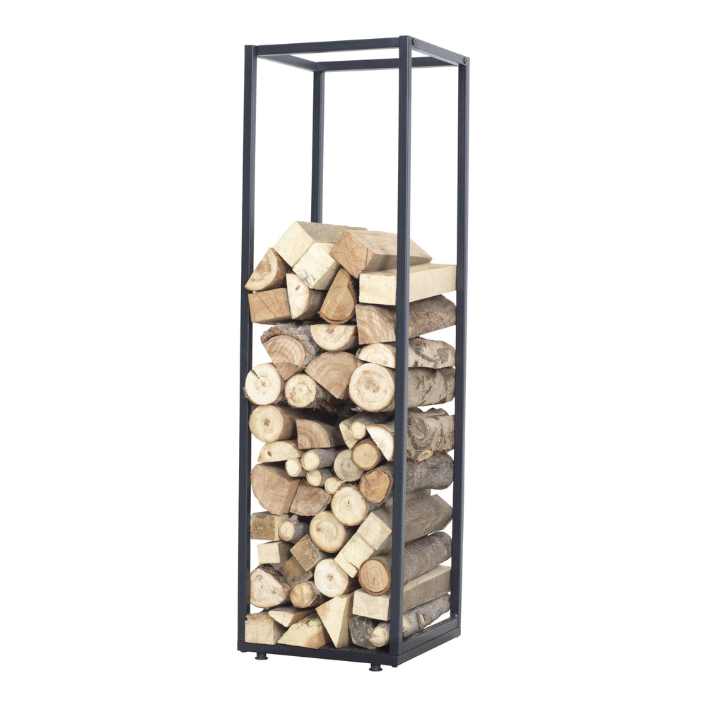 Brændereol Tornved stål 35x35x120 cm sort [en.casa] - premiumXL