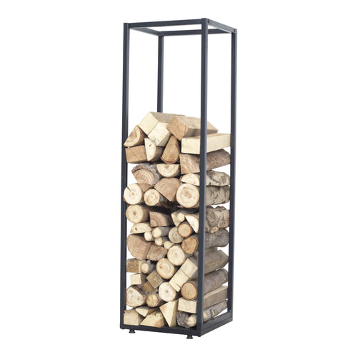 Brændereol Tornved stål 35x35x120 cm sort [en.casa] - premiumXL