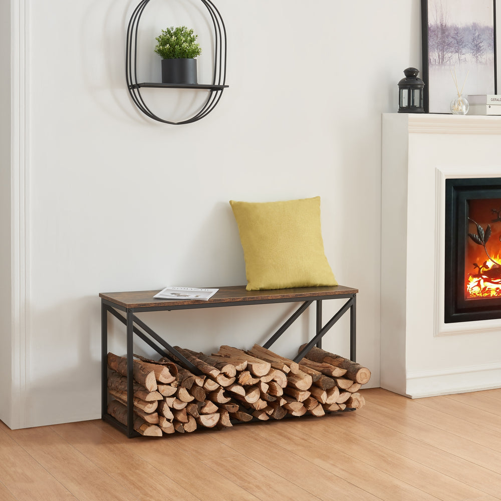 Brændereol Vaasa med siddeplads 100x30x50cm [en.casa] - premiumXL
