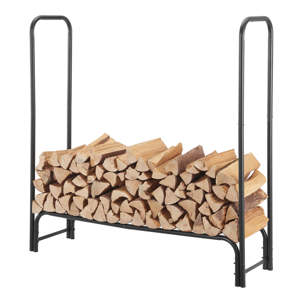 Brændestativ Kwethluk stål 124x124x34,5cm sort [casa.pro] - premiumXL