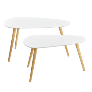 [en.casa]® Sofaborde Langesund- sæt med 2-45,5x80x40cm-40,5x68x36cm- fyrretræ-MDF, matt-i forskellige farver