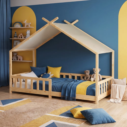 Husseng Rila i Montessori-stil med faldsikring 90x200 cm [en.casa]