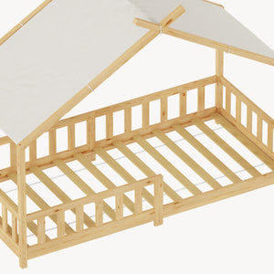Husseng Rila i Montessori-stil med faldsikring 90x200 cm [en.casa]