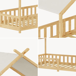 Husseng Rila i Montessori-stil med faldsikring 90x200 cm [en.casa]