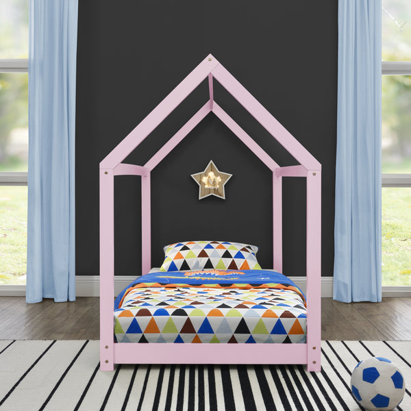 [en.casa]® Børneseng Hus - 200x90cm - fyrretræ - i forskellige farver