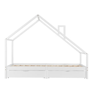 Assling børneseng med 2 skuffer 90x200cm i forskellige farver farver [en.casa]