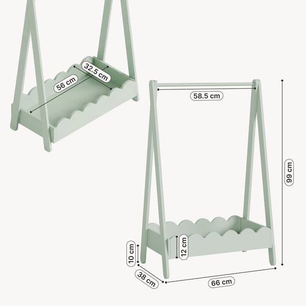 Børnegarderobe Vestnes 99x66x38 cm [en.casa]