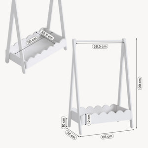 Børnegarderobe Vestnes 99x66x38 cm [en.casa]