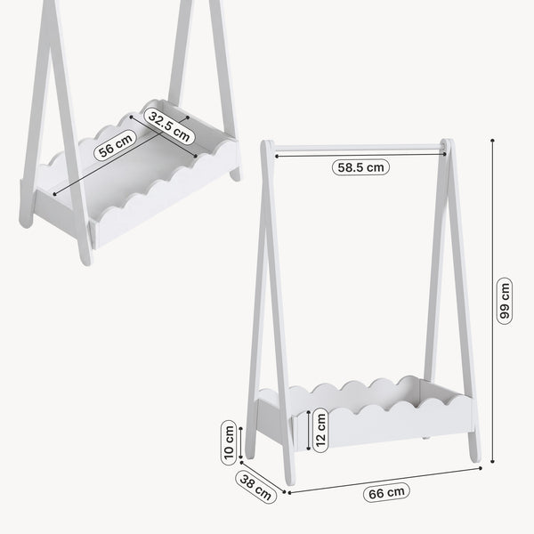 Børnegarderobe Vestnes 99x66x38 cm [en.casa]