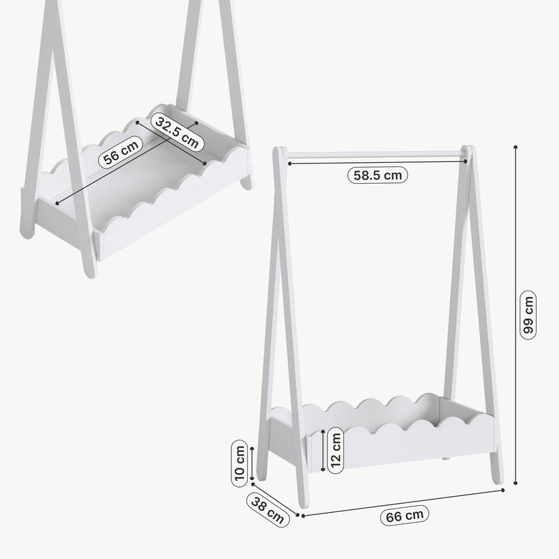 Målskitse Børnegarderobe Vestnes 99x66x38 cm [en.casa]