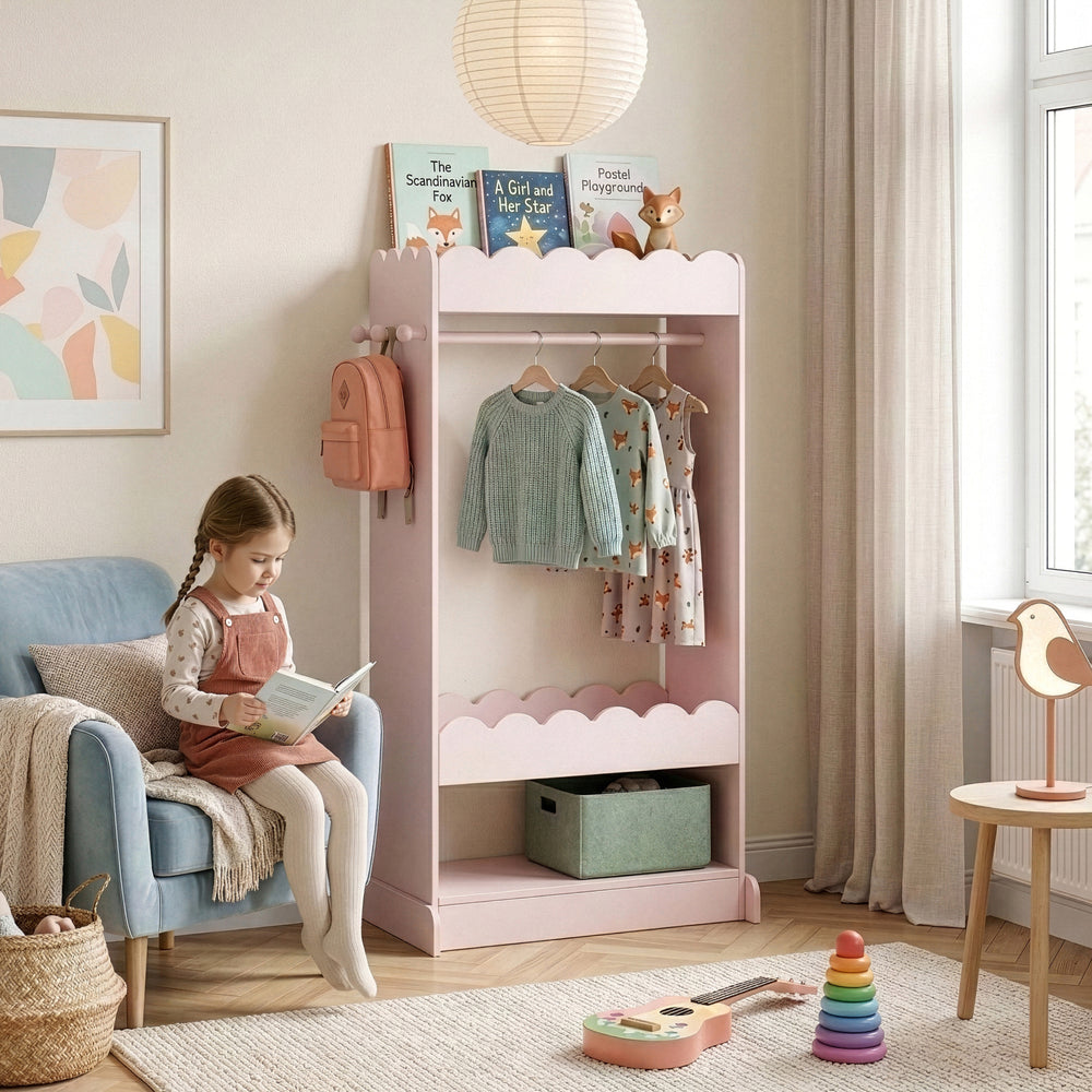 Børnegarderobe Vestnes med spejl [en.casa]