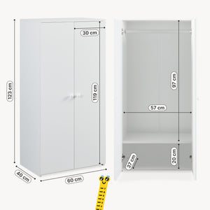 Garderobeskab Beldinupp 123x60x40 cm [en.casa]