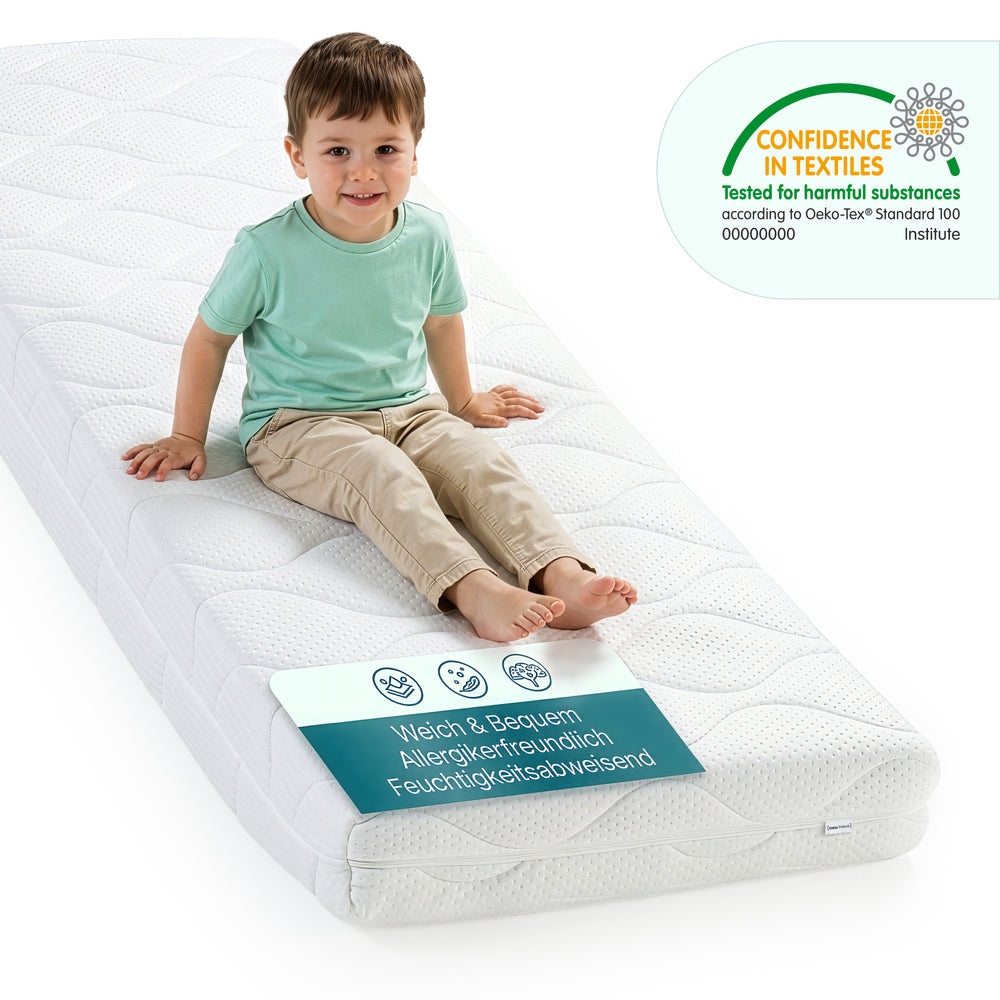 [neu.haus]® Koldskumsmadras for børn - øko-Tex Standard 100 lavet i EU