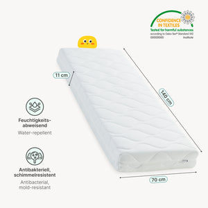 [neu.haus]® Koldskumsmadras for børn - øko-Tex Standard 100 lavet i EU