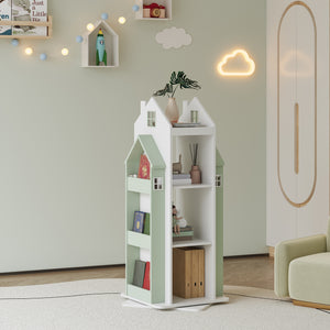 Drejeligt børnereol Vipsali 108x40x40 cm mintgrøn/hvid [en.casa] - premiumXL