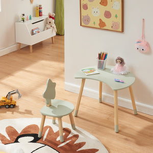 Børneskrivebord med stol Lallega måne- og stjernedesign [en.casa]