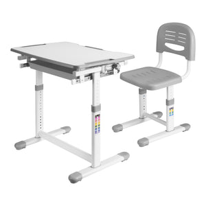 Børneskrivesæt Sala 2 dele. Børnebord med stol [en.casa]