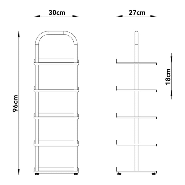 Børneskoholder Poytya stål 96x30x27 cm [en.casa]