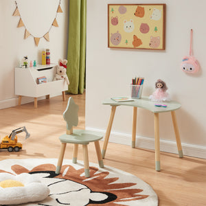 Børneskrivebord med stol Lallega måne- og stjernedesign [en.casa]