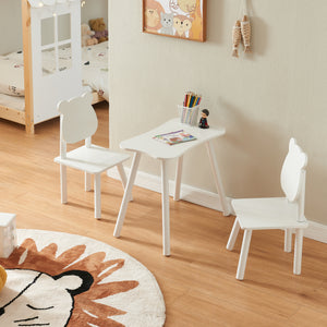 Børnesæt Panjang med teddybjørn - Design Hvid [en.casa] - premiumXL