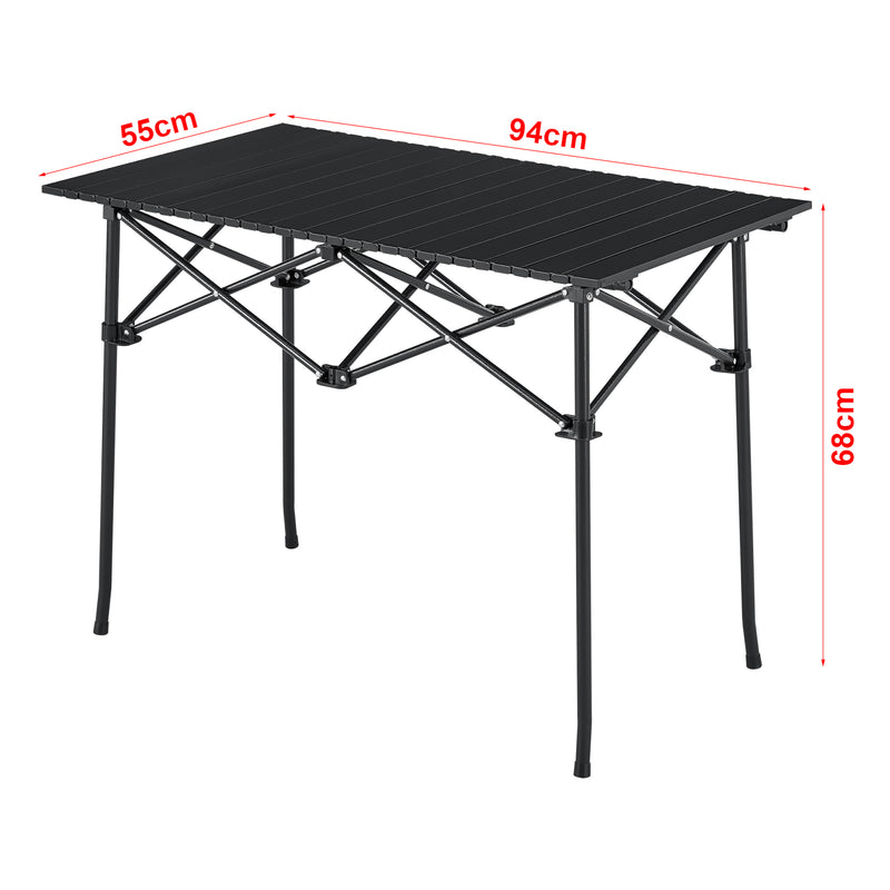 Målskitse Sammenklappeligt bord Castilenti Aluminium [en.casa]