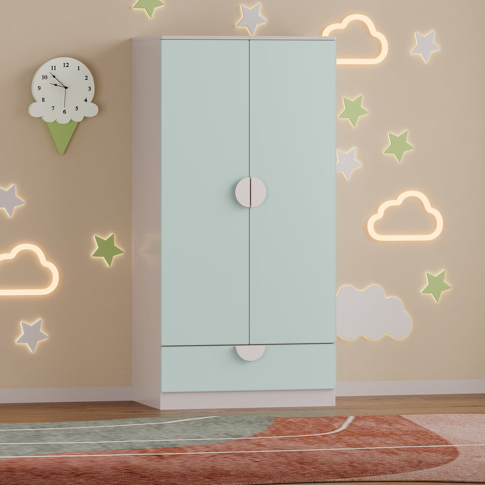 Sandnes børnegarderobe med skuffe [en.casa]