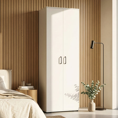 Garderobeskab Chalvefted 175x60x35 cm Hvid [en.casa]
