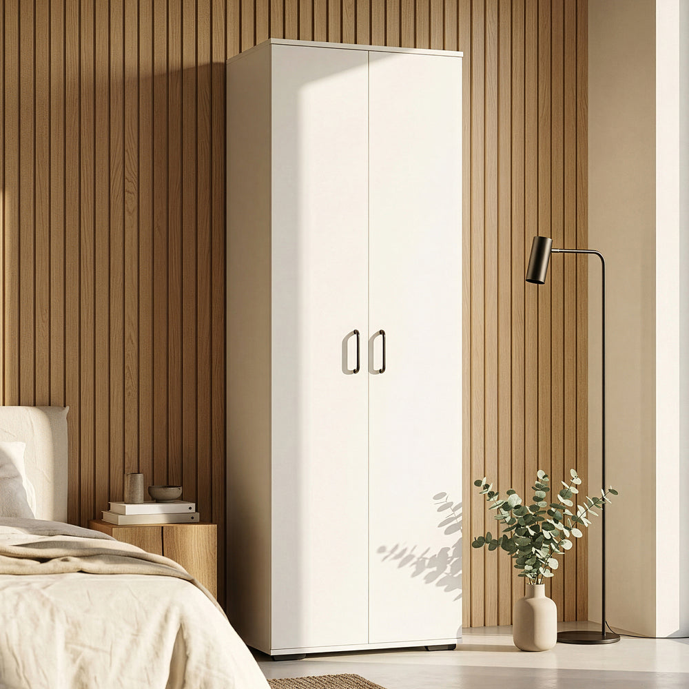 Garderobeskab Chalvefted 175x60x35 cm Hvid [en.casa]