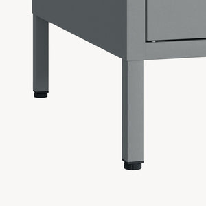Garderobeskab Esteli 170x80x45 cm stål [en.casa]