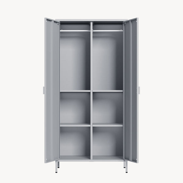 Garderobeskab Esteli 170x80x45 cm stål [en.casa]