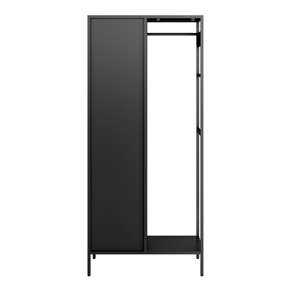 Armario ropero Puumala con puerta perforada 180x80x45cm - [en.casa]