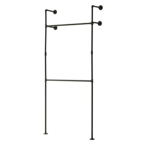 Tøjstang til vægmontering Kenävatka stål sort [en.casa]