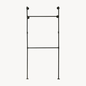 Tøjstang til vægmontering Kenävatka stål sort [en.casa]