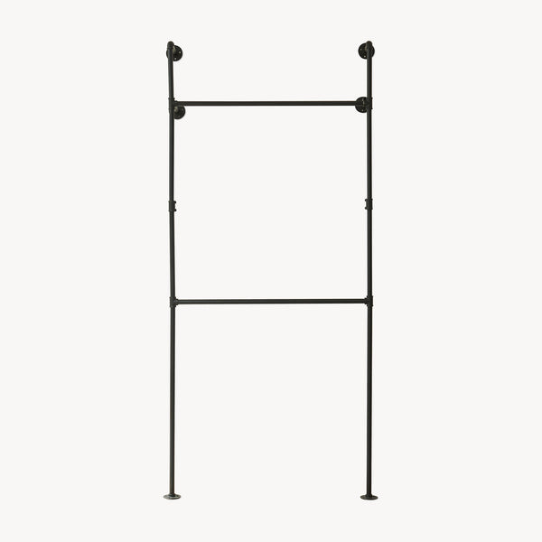 Tøjstang til vægmontering Kenävatka stål sort [en.casa]