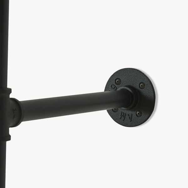 Tøjstang til vægmontering Kenävatka stål sort [en.casa]
