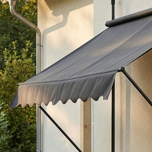 [pro.tec]® Terrassemarkise med håndsving - manuelt indtrækkelig - 120x200-300cm - ingen vægboring - i forskellige farver og størrelser