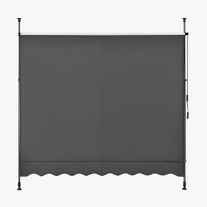 [pro.tec]® Terrassemarkise med håndsving - manuelt indtrækkelig - 120x200-300cm - ingen vægboring - i forskellige farver og størrelser