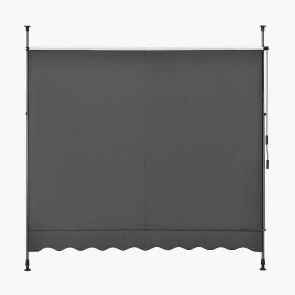 [pro.tec]® Terrassemarkise med håndsving - manuelt indtrækkelig - 120x200-300cm - ingen vægboring - i forskellige farver og størrelser