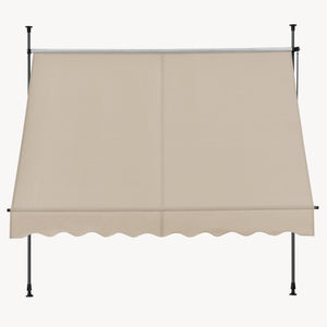 [pro.tec]® Terrassemarkise med håndsving - manuelt indtrækkelig - 120x200-300cm - ingen vægboring - i forskellige farver og størrelser