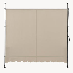 [pro.tec]® Terrassemarkise med håndsving - manuelt indtrækkelig - 120x200-300cm - ingen vægboring - i forskellige farver og størrelser