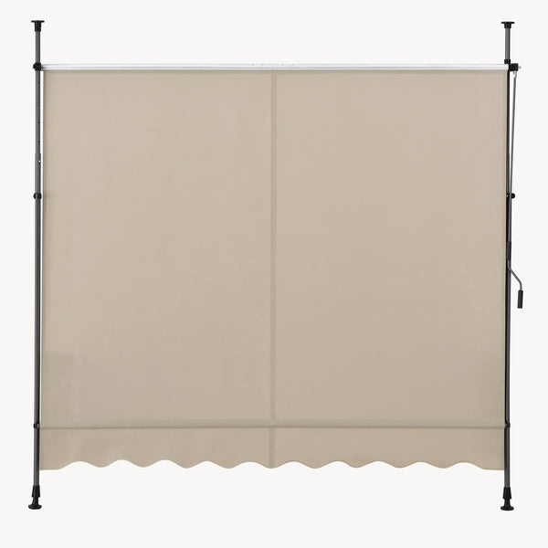 [pro.tec]® Terrassemarkise med håndsving - manuelt indtrækkelig - 120x200-300cm - ingen vægboring - i forskellige farver og størrelser