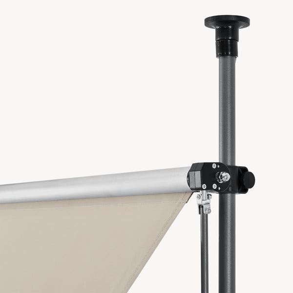 [pro.tec]® Terrassemarkise med håndsving - manuelt indtrækkelig - 120x200-300cm - ingen vægboring - i forskellige farver og størrelser