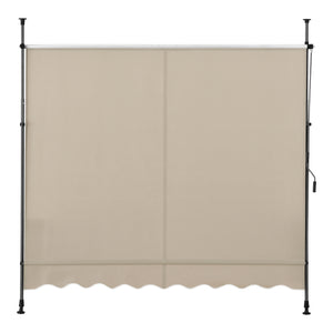 [pro.tec]® Terrassemarkise med håndsving - manuelt indtrækkelig - 120x200-300cm - ingen vægboring - i forskellige farver og størrelser