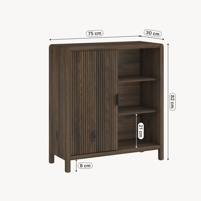 Målskitse Kommode Lukkodso 82x75x30 cm [en.casa]