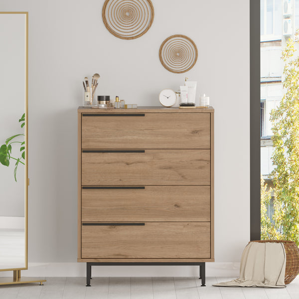 Kommode Vesanto 95x75x45 cm 4 skuffer [en.casa]