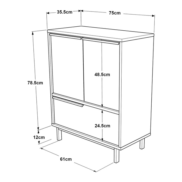 Kommode Vesanto 91x75x36 cm [en.casa]
