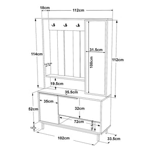 Kompaktgarderobe Vesanto 178x112x36 cm [en.casa]